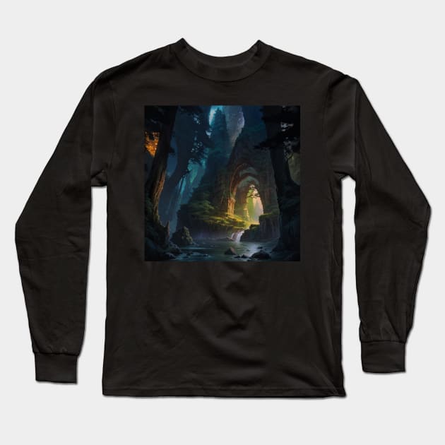 Gateway Portal to Safer Forests Long Sleeve T-Shirt by CursedContent